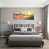 3pcs Sunset Beach Canvas Framed 40x60cm - High Quality Print 100% Australian Made Wall Canvas Ready to Hang - Image 2