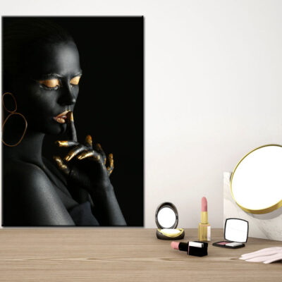 Black Gold Girl Artistic Print 100% Australian Made