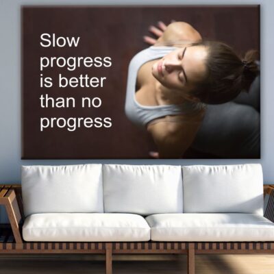 Fit Woman Doing Yoga Motivational Quotes Print 100% Australian Made