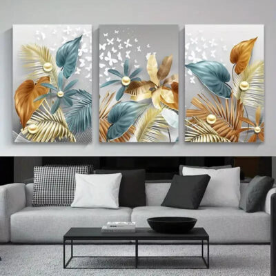 3pcs Luxury Butterfly Art Canvas Framed 40x60cm - High Quality Print 100% Australian Made Wall Canvas Ready to Hang