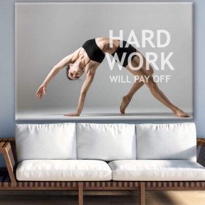 Young Woman Working Out Motivational Design Print 100% Australian Made