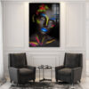 Colorful Woman Abstract Print Tempered Glass Wall Art 100% Made in Australia Ready to Hang - Image 3