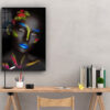 Colorful Woman Abstract Print Tempered Glass Wall Art 100% Made in Australia Ready to Hang - Image 4
