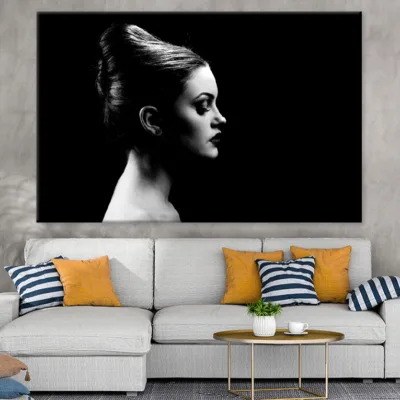 B&W Woman Face Closeup Photograph Print 100% Australian Made