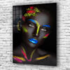 Colorful Woman Abstract Print Tempered Glass Wall Art 100% Made in Australia Ready to Hang