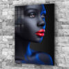 Glamour Red Lips Girl Print Tempered Glass Wall Art 100% Made in Australia Ready to Hang - Image 4