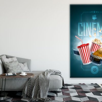 Cinema Pop Corn & Abstract Pop Art Design Print 100% Australian Made