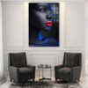 Glamour Red Lips Girl Print Tempered Glass Wall Art 100% Made in Australia Ready to Hang - Image 2