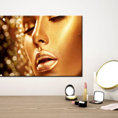 Gold Abstract Girl Stunning Print 100% Australian Made