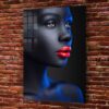 Glamour Red Lips Girl Print Tempered Glass Wall Art 100% Made in Australia Ready to Hang
