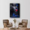 Glamour Red Lips Girl Print Tempered Glass Wall Art 100% Made in Australia Ready to Hang - Image 3