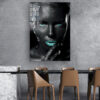 African Girl Fashion Print Tempered Glass Wall Art 100% Made in Australia Ready to Hang - Image 3