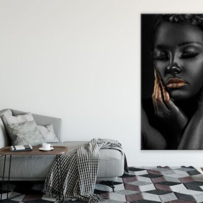 Girl With Black & Gold Photograph Print 100% Australian Made