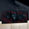 3pcs Wolf Family Canvas Framed 40x60cm - High Quality Print 100% Australian Made Wall Canvas Ready to Hang - Image 2