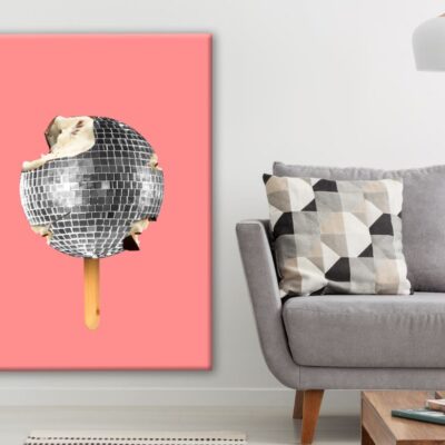 Disco Light Shaped Ice Cream Print 100% Australian Made