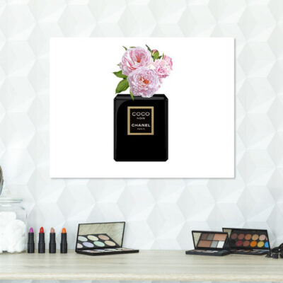 Fashion Perfume Bottle with Flowers Print 100% Australian Made