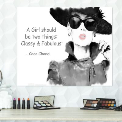Fashion Girl with Hat Artistic Fashion Print 100% Australian Made