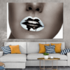 Girl Face & Lips B&W Photograph Print 100% Australian Made - Image 2