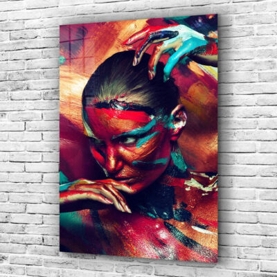 Glamour Makeup Girl Print Tempered Glass Wall Art 100% Made in Australia Ready to Hang