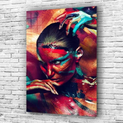 Glamour Makeup Girl Print Tempered Glass Wall Art 100% Made in Australia Ready to Hang
