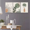 3pcs Green Bohemian Abstract Art Canvas Framed 40x60cm - High Quality Print 100% Australian Made Wall Canvas Ready to Hang - Image 3
