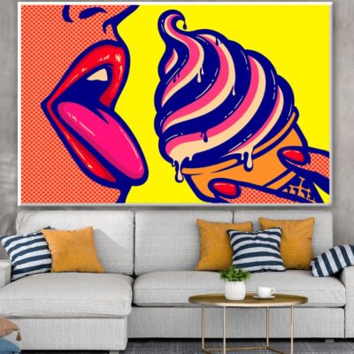 Girl Eating Ice Cream Art Print 100% Australian Made