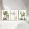 3pcs Kitchen Green Spice Oil Painting Canvas Framed 40x60cm - High Quality Print 100% Australian Made Wall Canvas Ready to Hang