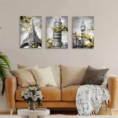 3pcs Cityscape Canvas Framed 40x60cm - High Quality Print 100% Australian Made Wall Canvas Ready to Hang