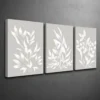 3pcs Abstract Botanical Watercolor Boho Chic Canvas Framed 40x60cm - High Quality Print 100% Australian Made Wall Canvas Ready to Hang - Image 3