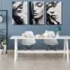 3pcs Abstract Minimalism Black and White Lines Human Face Canvas Framed 40x60cm - High Quality Print 100% Australian Made Wall Canvas Ready to Hang - Image 3