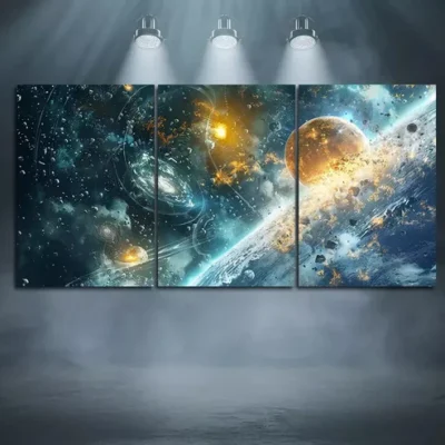 3pcs Space Themed Canvas Framed 40x60cm - High Quality Print 100% Australian Made Wall Canvas Ready to Hang