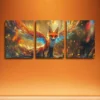 3pcs Charming Fox Canvas Framed 40x60cm - High Quality Print 100% Australian Made Wall Canvas Ready to Hang