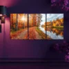 3pcs Roadway In Autumn Canvas Framed 40x60cm - High Quality Print 100% Australian Made Wall Canvas Ready to Hang