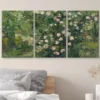3pcs Rose garden Vincent van Gogh Canvas Framed 40x60cm - High Quality Print 100% Australian Made Wall Canvas Ready to Hang