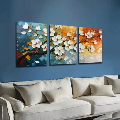 3pcs Triple-Panel Night Scene Canvas Framed 40x60cm - High Quality Print 100% Australian Made Wall Canvas Ready to Hang