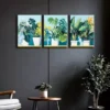 3pcs Luxurious Green Plant Canvas Framed 40x60cm - High Quality Print 100% Australian Made Wall Canvas Ready to Hang - Image 2