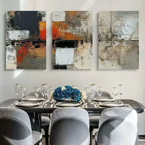 3pcs Color Abstract Design Canvas Framed 40x60cm – High Quality Print 100% Australian Made Wall Canvas Ready to Hang