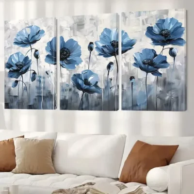 3pcs Modern Botanical Painting Canvas Framed 40x60cm - High Quality Print 100% Australian Made Wall Canvas Ready to Hang