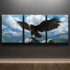 3pcs Majestic Eagle Spread Wings Canvas Framed 40x60cm - High Quality Print 100% Australian Made Wall Canvas Ready to Hang - Image 2