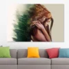 Headdress Lady Print 100% Australian Made