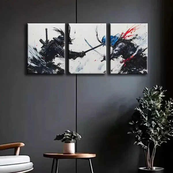 3pcs Two SamuraiArt Canvas Framed 40x60cm – High Quality Print 100% Australian Made Wall Canvas Ready to Hang
