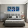 3pcs Blue Tree White Branches Canvas Framed 40x60cm - High Quality Print 100% Australian Made Wall Canvas Ready to Hang - Image 2