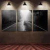 3pcs Photo of An Empty Road in The Forest Canvas Framed 40x60cm - High Quality Print 100% Australian Made Wall Canvas Ready to Hang - Image 2
