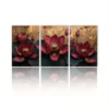 3pcs Lotus Flower Canvas Framed 40x60cm - High Quality Print 100% Australian Made Wall Canvas Ready to Hang - Image 3