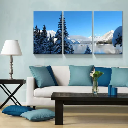 3pcs Winter Landscape Canvas Framed 40x60cm – High Quality Print 100% Australian Made Wall Canvas Ready to Hang