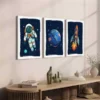 3pcs Space Themed Canvas Framed 40x60cm - High Quality Print 100% Australian Made Wall Canvas Ready to Hang - Image 2