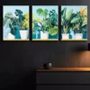 3pcs Luxurious Green Plant Canvas Framed 40x60cm - High Quality Print 100% Australian Made Wall Canvas Ready to Hang - Image 3