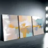 3pcs Modern Minimalist Art Of Smudges Of Color Canvas Framed 40x60cm - High Quality Print 100% Australian Made Wall Canvas Ready to Hang - Image 3