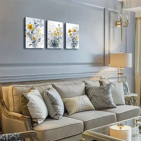 3pcs Floral Art Canvas Framed 40x60cm – High Quality Print 100% Australian Made Wall Canvas Ready to Hang