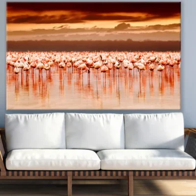 Flamingos in a Lake Photograph Print 100% Australian Made